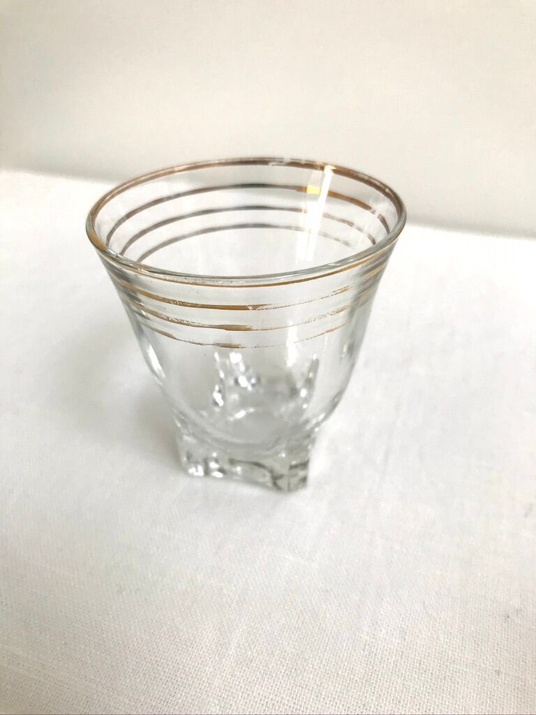 6 antique liquor glasses