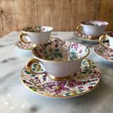 4 cups antique earthenware