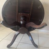 Round solid wood table