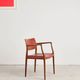 Armchair model 65 in oak and leather by Niels O. Møller, Denmark, 1960s.