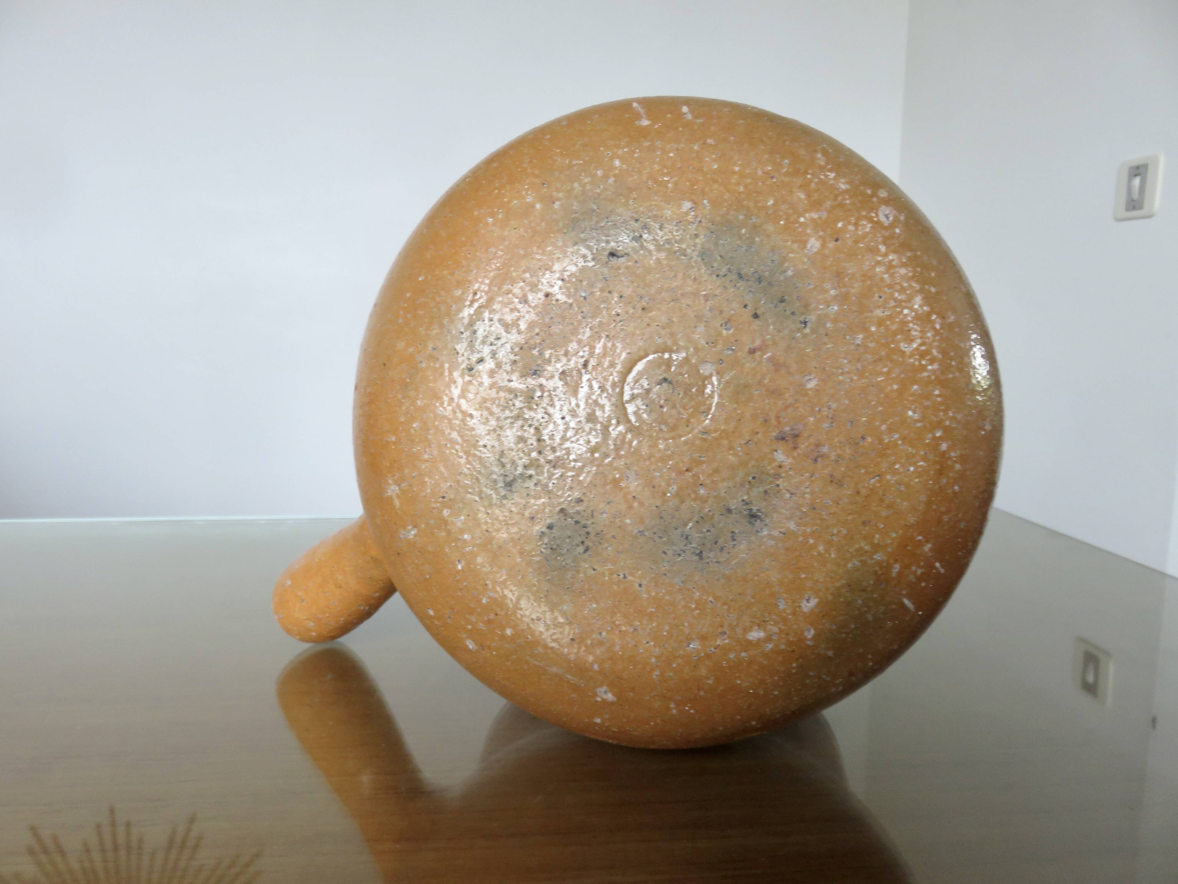 Flower pot, Vallauris ceramic frying pan signed 1950