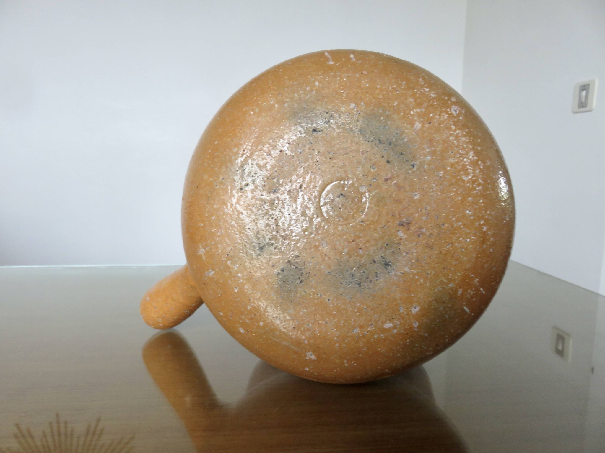 Flower pot, Vallauris ceramic frying pan signed 1950