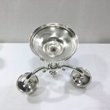 Pair of silver bronze candelabras
