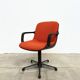 Visitor chair Charles Pollock for Comforto — orange wool, 1970s