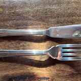 Set of 3 Christofle fish forks and 3 knives