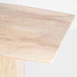 Vintage dining table with travertine extensions. Italy, 1990s