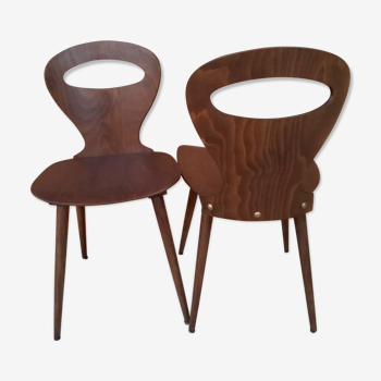 Pair of chairs Bistro Baumann model Ant 1960