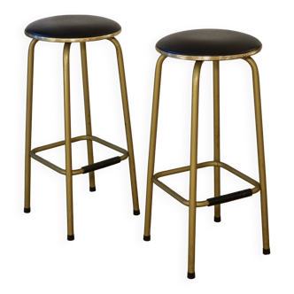Pair of vintage bar stools, France 1950's