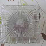 Vintage ceiling light in molded pressed glass.