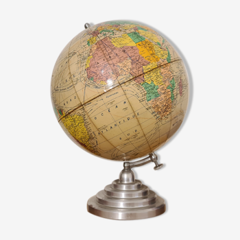 Globe terrestre vintage Girard & Barrère 50's