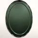 1970s Italian oval mirror by Crystal Arte with faceted glass frame