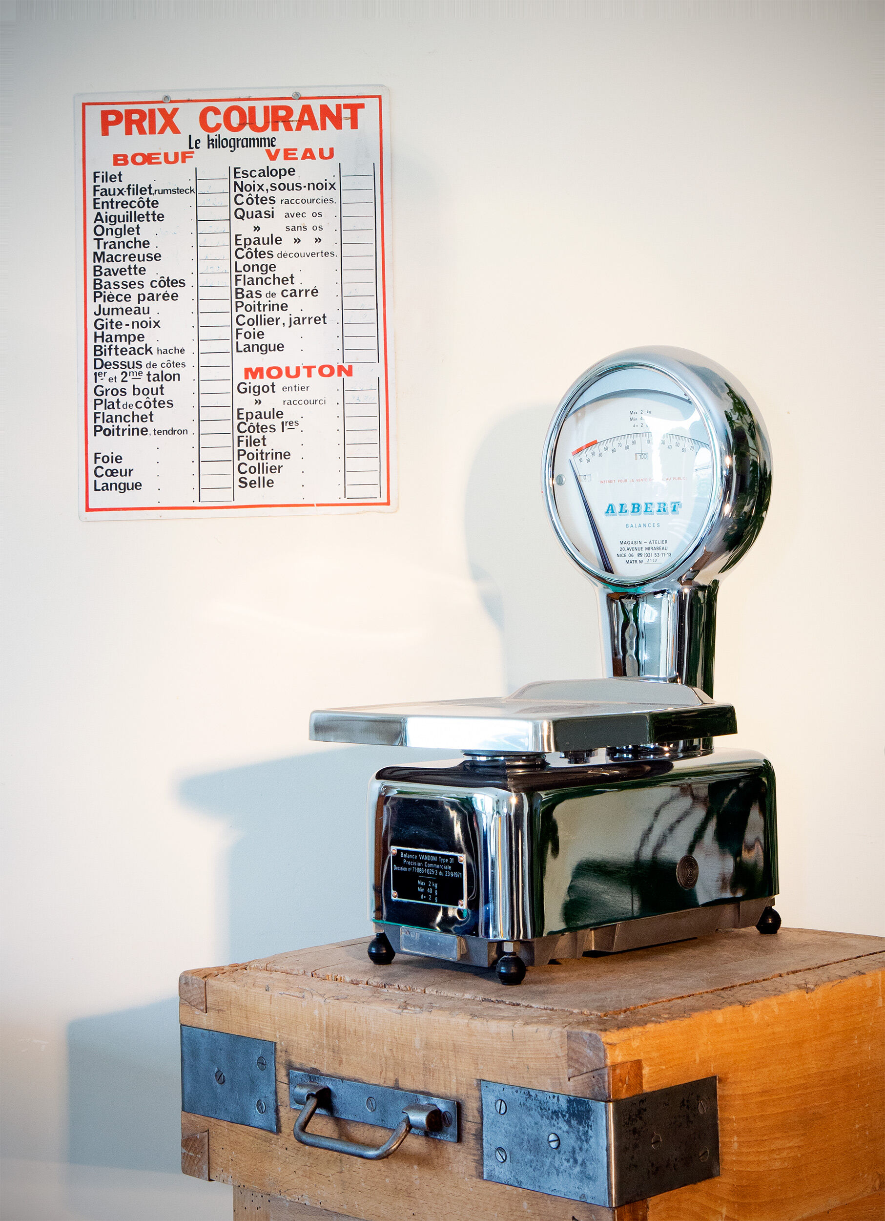 Chromed grocery scale, Vandoni, year 60-70, Italy