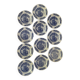 Set of 10 classic porcelain plates + 1 free – blue design