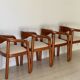 4 chaises Rainer Daumillier 1970