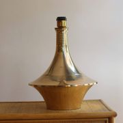 Grande lampe en laiton, années 60, style mid-century