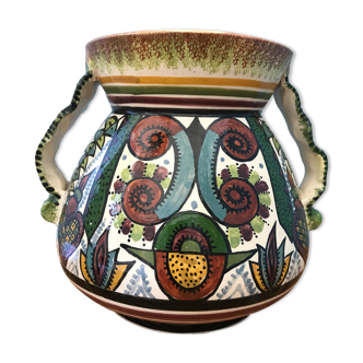 Ceramic vase P. FOUILLEN Quimper