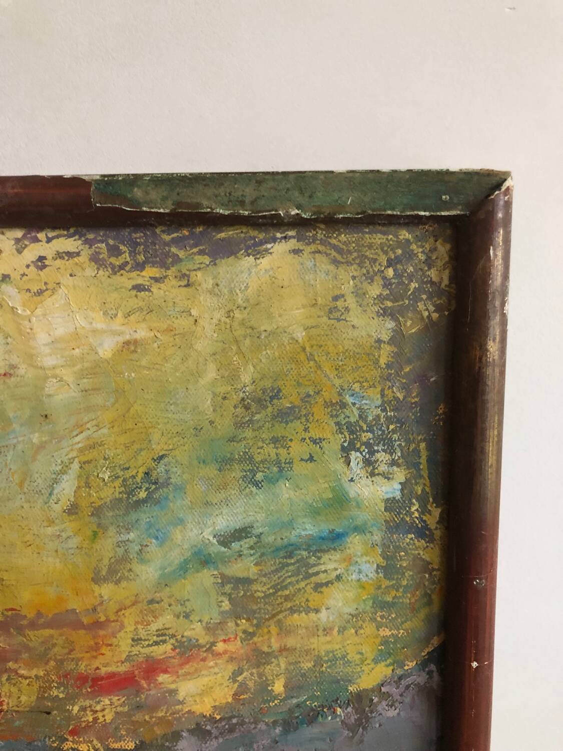 Oil painting on canvas sunset