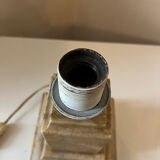 Vintage art deco beige marble lamp base