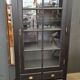 Showcase library patina black a door three drawers