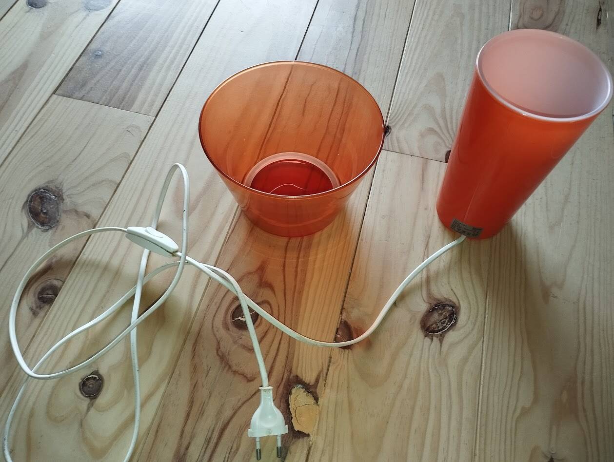 GAVIK orange lamp – vintage IKEA, rare model.