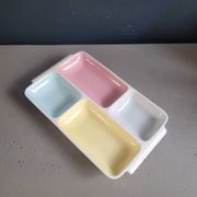 Plateau apéritif vintage en céramique