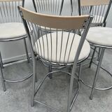 Set of 5 refurbished bar stools
