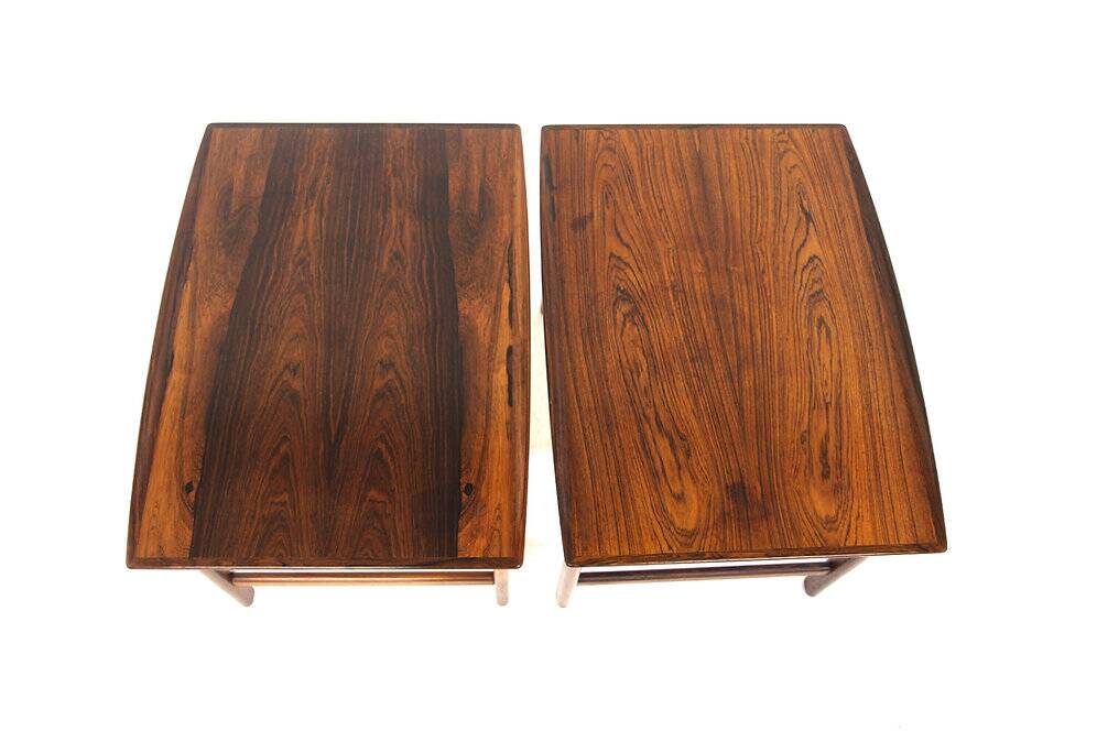 Set of "Frisco" rosewood bedside tables, Folke Ohlson, Sweden, 1960