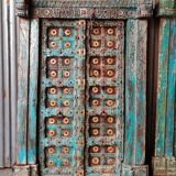 Indian door in old teak
