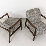 Pair of vintage armchairs GFM-64 by Edmund Homa, GFM, Poland, 1960s