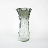 Grey vase, Murano glass, 1960s, made in Italy