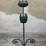 Cendrier ancien sur pied fer forgé