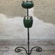 Old on foot wrought iron ashtray