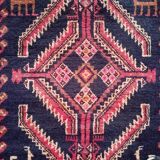 Handmade Persian Beluch Rug 188x96cm