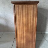 Rattan and solid wood sideboard