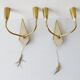 Pair of double wall typical 1950 vintage rockabilly 50's wall lights