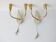 Pair of double wall typical 1950 vintage rockabilly 50's wall lights