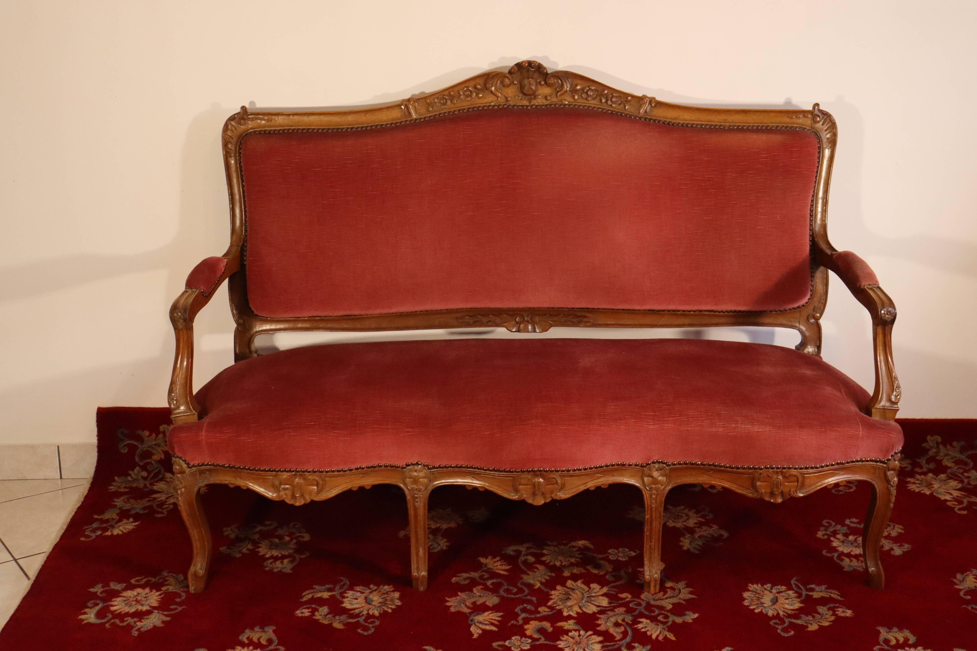Banquette d'apparat Louis XV