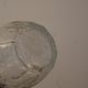 Small vintage soliflore vase in cracked transparent glass – H 17 cm