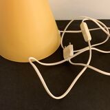 Lampe en verre cône jaune SCE France 1980