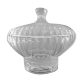 Glass or moulded crystal drageoir,