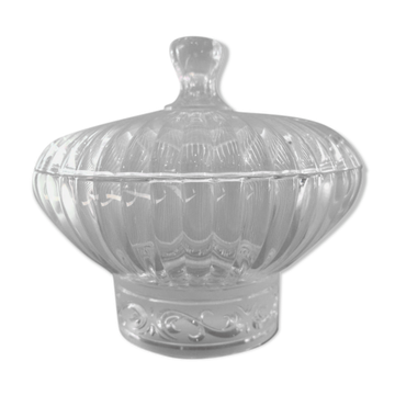 Glass or moulded crystal drageoir,