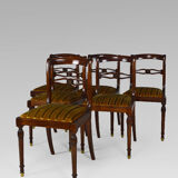 Set of 6 regency style chairs in mahogany, 19th