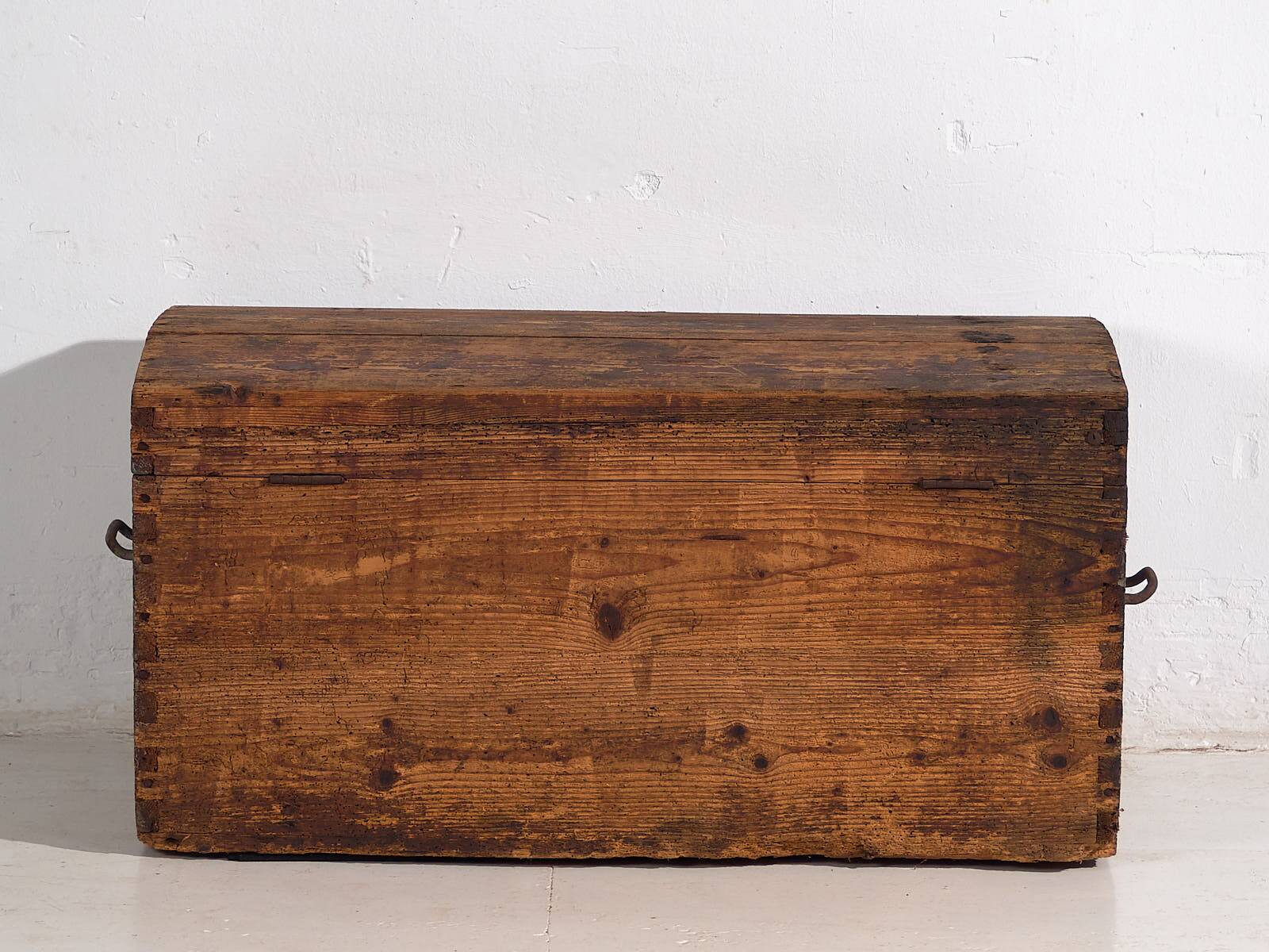 Antique silver-grey solid wood chest (circa 1920) #20