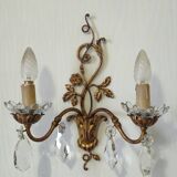 Wall sconce with pendants in Louis XV style