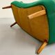 Old vintage green cocktail bean sofa from the 50s
