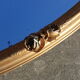 Oval mirror bevelled and Golden