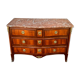 Commode galbée en marqueterie d’époque transition