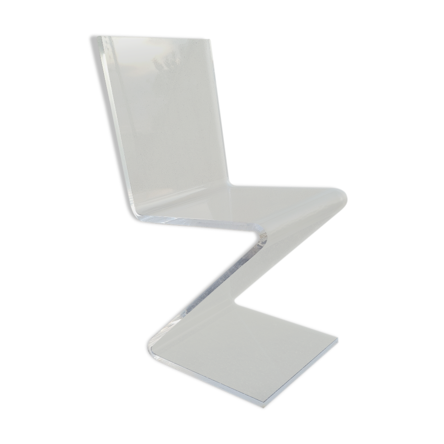 Plexiglas chair zigzag 1970