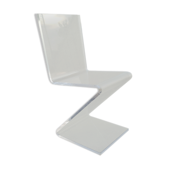 Plexiglas chair zigzag 1970