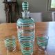 Art Deco carafe and 3 glasses